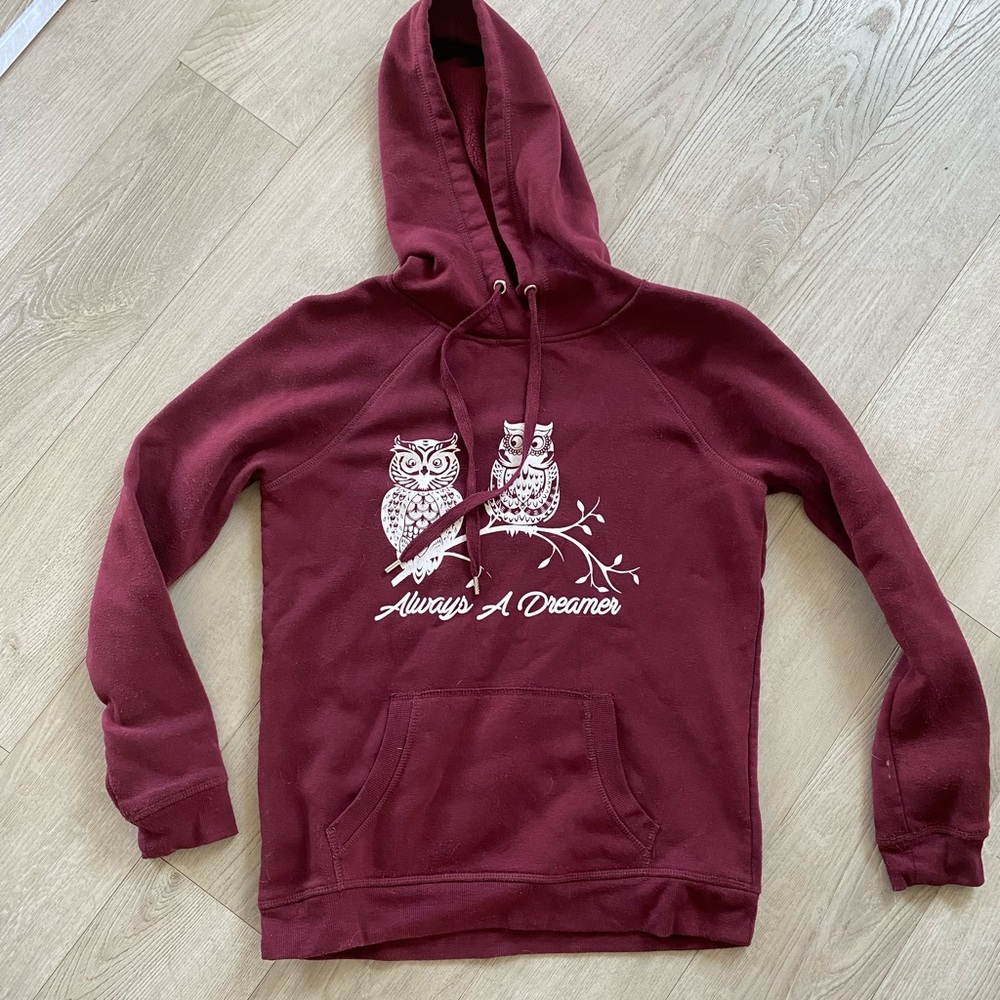 Ardene Red Sweater with Avian Graphic